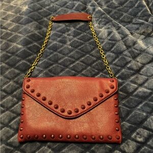 J. Crew leather bag in burgendy great condition!